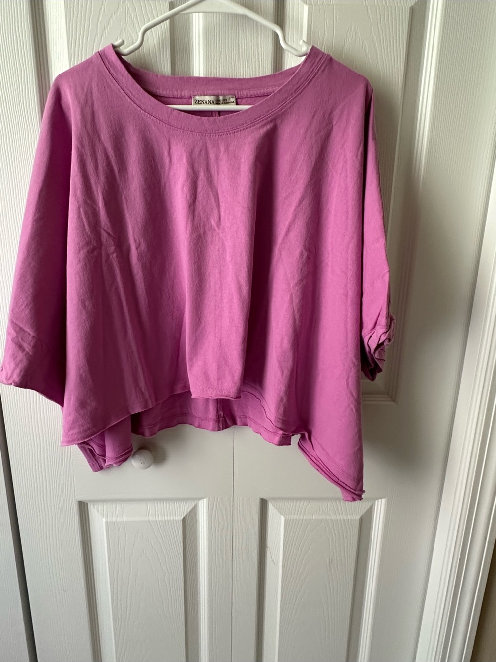 NWOT Zenana Outfitters Pink Boxy Short Sleeve Tunic Top